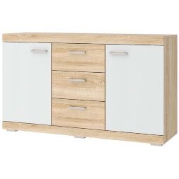 Комод КС-1500 Соната, Сонома/Белый глянец 