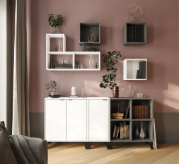 Стеллаж открытый ГС-1, Графит серый