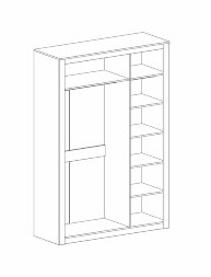 Шкаф 3х-дверный Даллас 