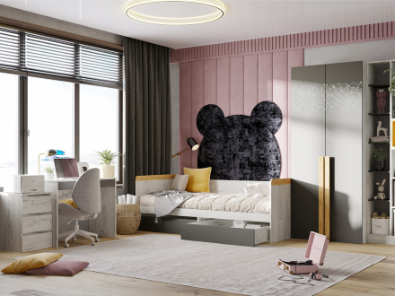 Шкаф 2-х створчатый Кент-1 (фасад с рисунком) 