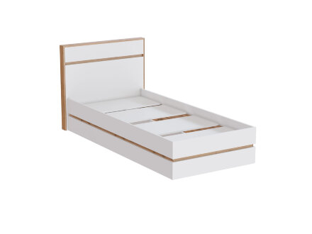 Кровать 900 Аркон, Белый / Дуб вотан 