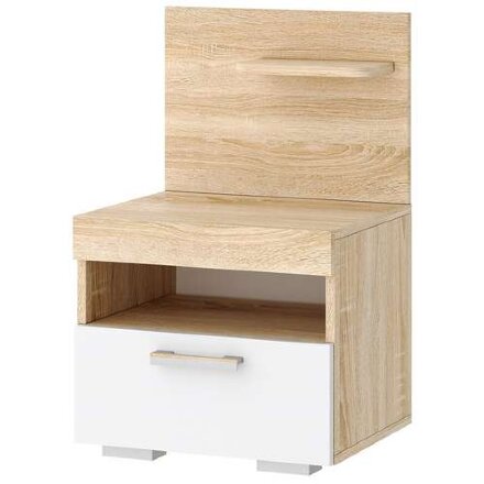 Тумба прикроватная ТС-450 Соната, Сонома/Белый глянец 1 