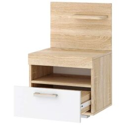 Тумба прикроватная ТС-450 Соната, Сонома/Белый глянец 1