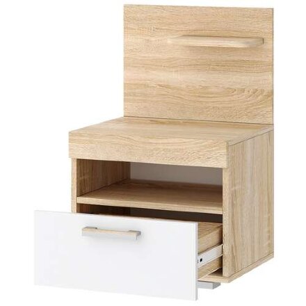 Тумба прикроватная ТС-450 Соната, Сонома/Белый глянец 1 