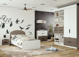 Модульная детская Лавис, Белый / Грей софт