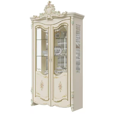 Витрина двухдверная Шейх, Слоновая кость 