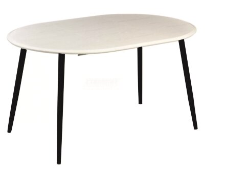 Стол круглый раздвижной Сканди 1050 опоры черные 