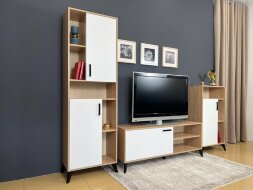 Гостиная Oskar Trio Дуб сонома/Белый 