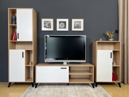 Гостиная Oskar Trio Дуб сонома/Белый 