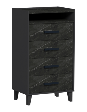 Комод 4 ящика Айрис, Антрацит 