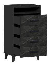 Комод 4 ящика Айрис, Антрацит