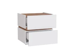 Тумба прикроватная Аркон, Белый / Дуб вотан