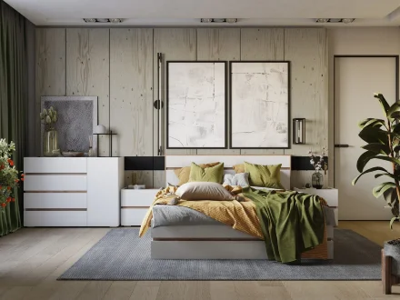 Тумба прикроватная Аркон, Белый / Дуб вотан 