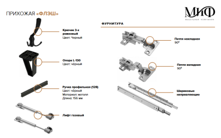 Модульная прихожая Флэш, Кашемир 