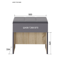 Тумба 500 Эльза, дуб Сонома