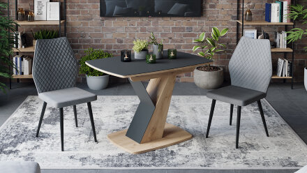 Стол обеденный раскладной Гарда, тип 1 (дуб Крафт) 