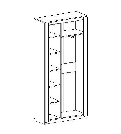 Шкаф двухдверный Элана, сонома (спальня) 