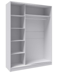 Шкаф-купе 1600 Стиль-2, Белый/Дуб крафт золотой