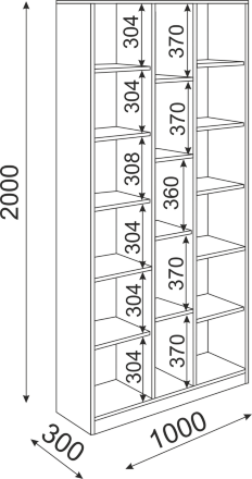 Стеллаж комбинированный Остин М07 
