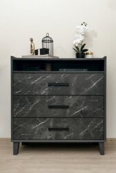 Комод 3 ящика Айрис, Антрацит