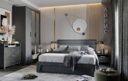 Комод 3 ящика Айрис, Антрацит 