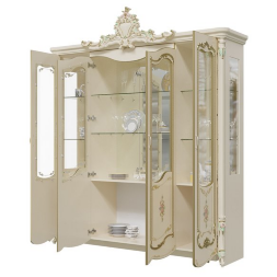 Витрина четырехдверная Шейх, Слоновая кость