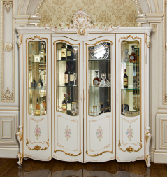 Витрина четырехдверная Шейх, Слоновая кость