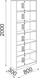 Стеллаж Остин М08