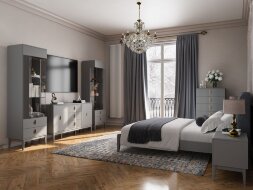 Комод 2 двери, 3 ящика Фарго, Антрацит