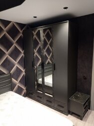 Шкаф 4-х створчатый Айрис, Антрацит