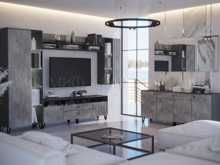 Тумба навесная №1 глубокая Оливия, мрамор глянец 