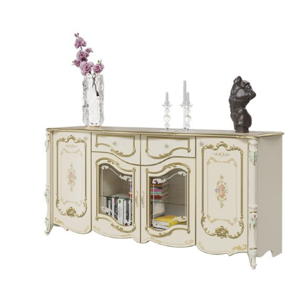 Комод 4 двери Шейх, Слоновая кость 