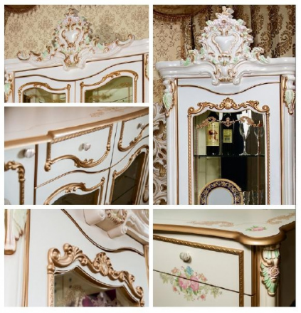 Комод 4 двери Шейх, Слоновая кость 