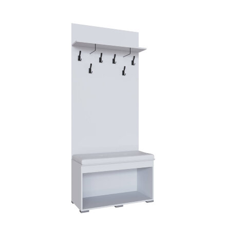 Тумба с вешалкой Плейона, белый 
