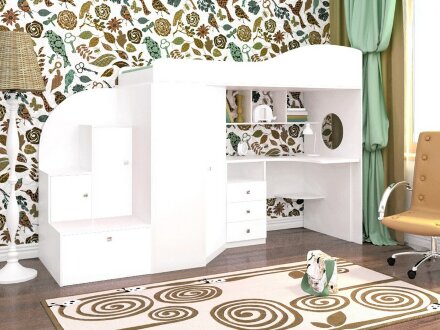 Уголок школьника Кадет-1 ступени белое дерево 