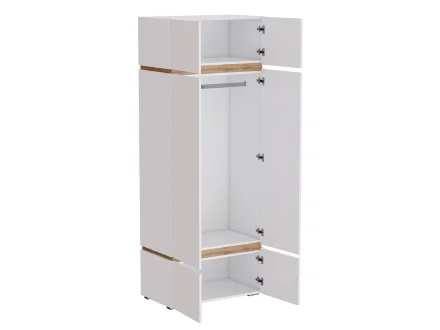 Шкаф двустворчатый Аркон, Белый / Дуб вотан 