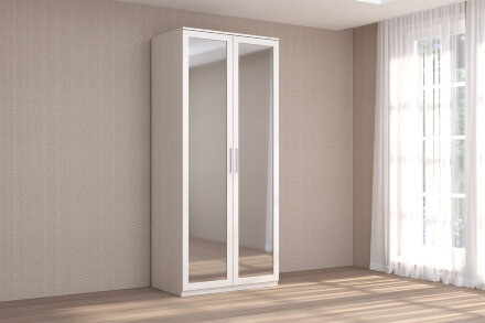 Шкаф 2 двери с зеркалом КЭТ-4, бодега  