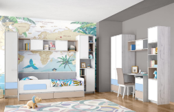 Пенал с ящиками Зефир, голубой 