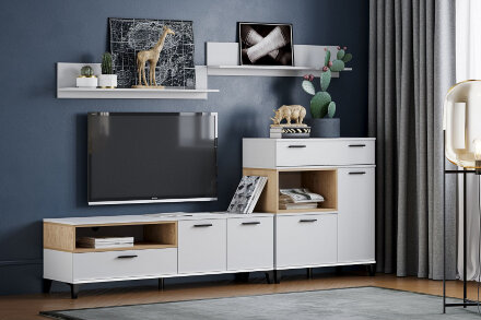 Модульная гостиная Bergen 3, белый   