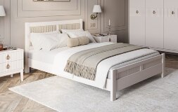 Кровать из массива Фрида, льняной