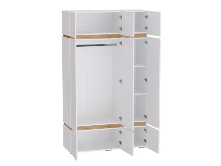 Шкаф 3-х створчатый Аркон, Белый / Дуб вотан 