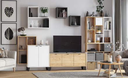 Тумба для ТВ Гира ГТ-1, Дуб крафт золотой 