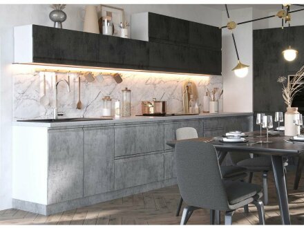 Кухня Бронкс кварц бетон 