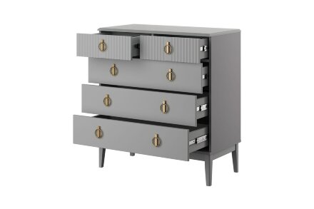 Комод 5 ящиков (890) Фарго, Антрацит 