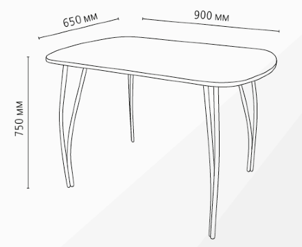 Стол обеденный Сеул 7, опора Дуга 