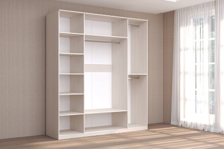 Шкаф 4 двери 2 зеркала КЭТ-4, бодега  