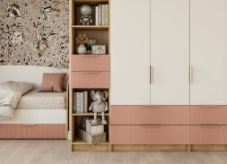 Модульная детская Лавис, Белый / Персик