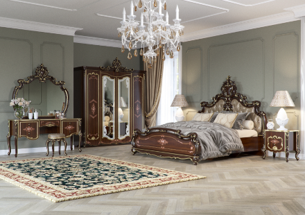 Шкаф 4-х дверный Шейх, Орех 