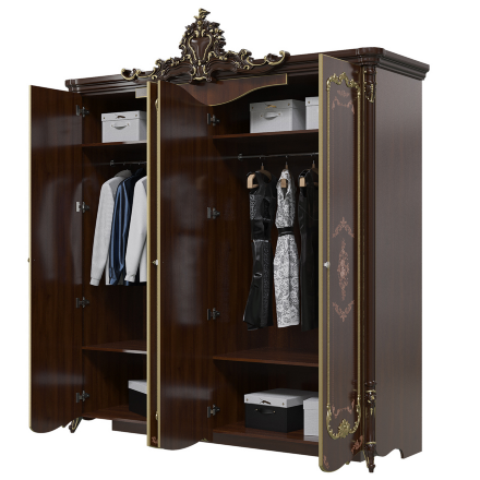 Шкаф 4-х дверный Шейх, Орех 