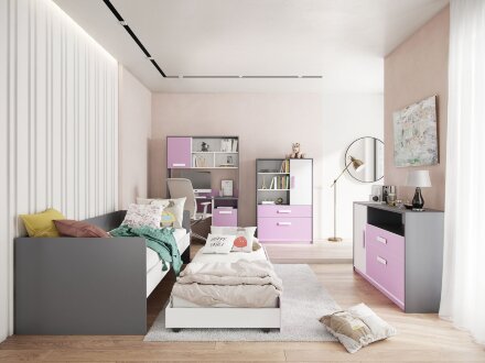 Шкаф книжный Кэнди, лаванда 